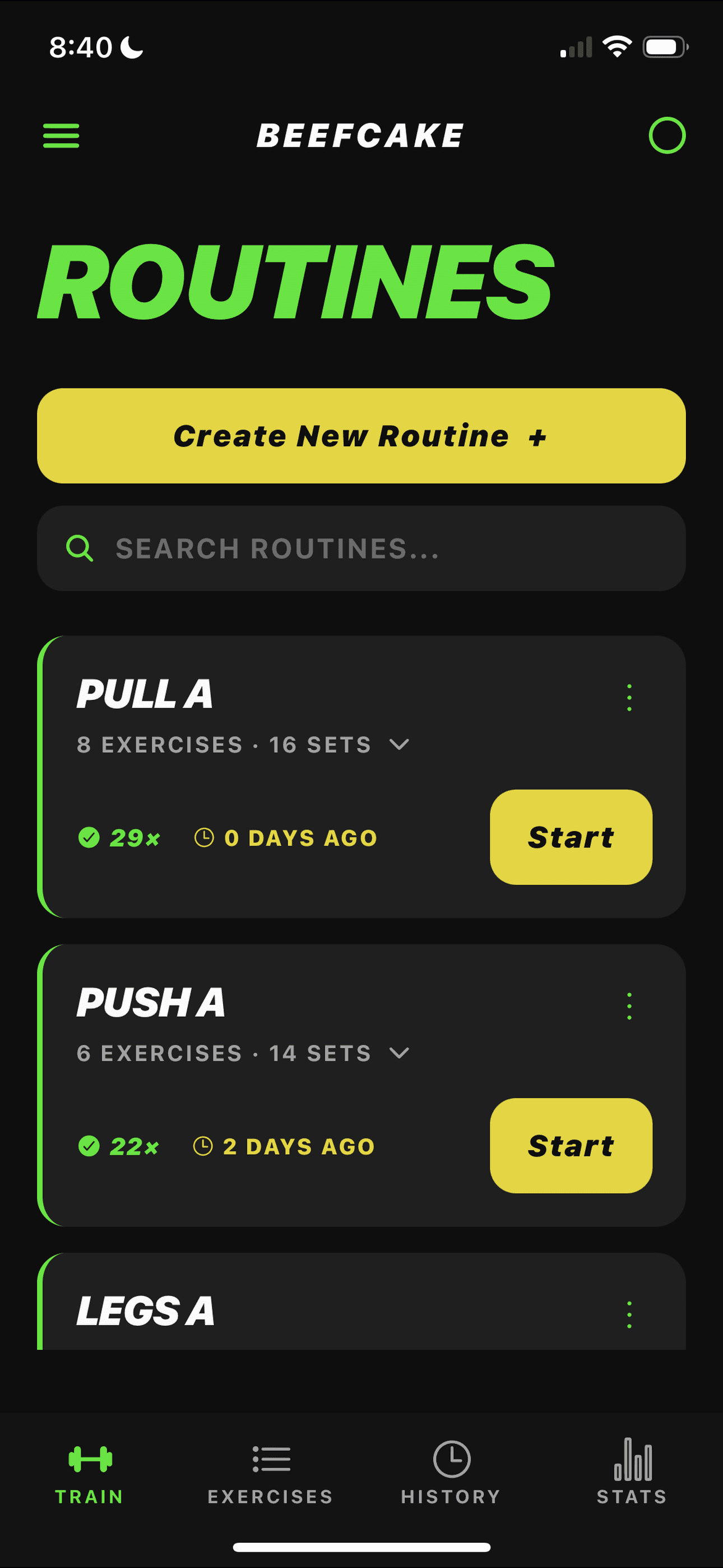 Beefcake — Routines