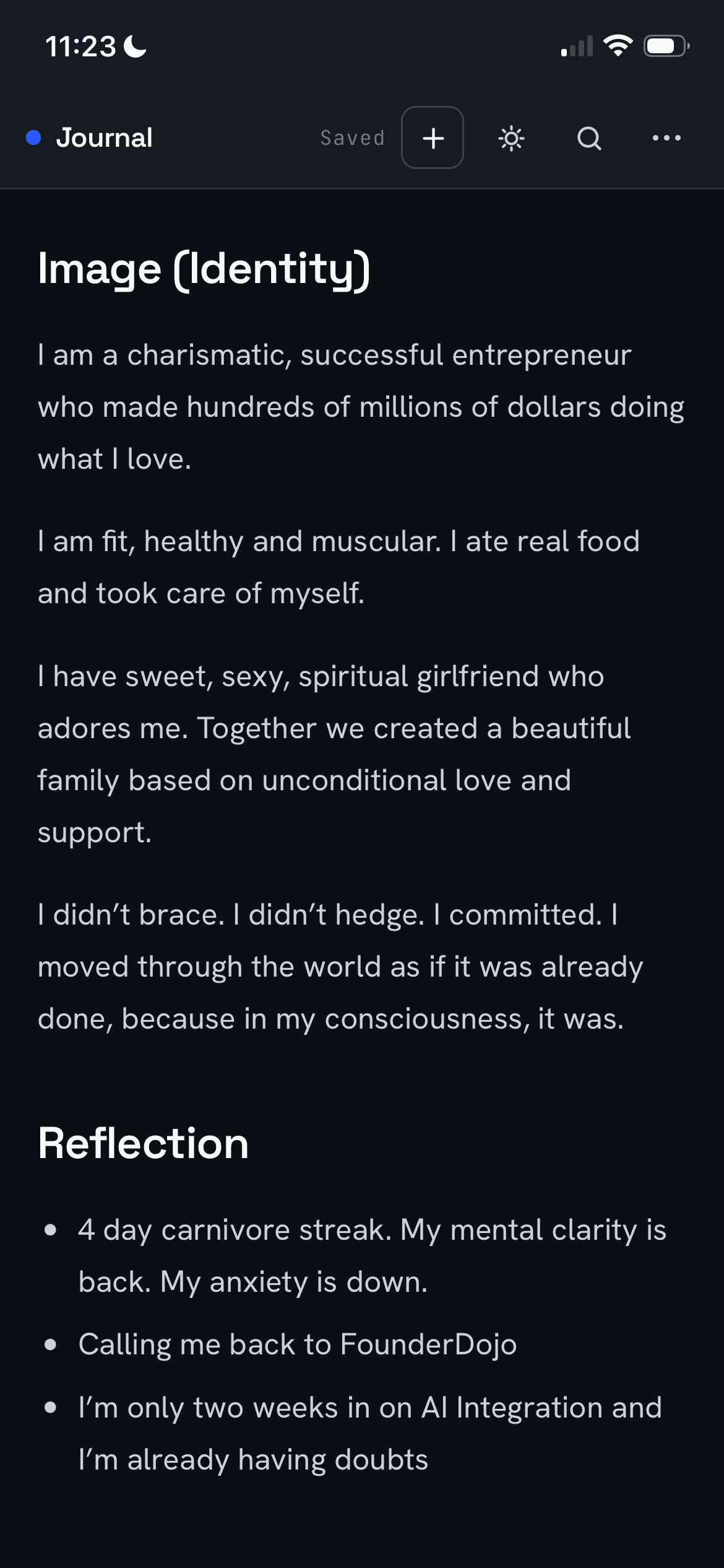 Journal — Reading on iPhone