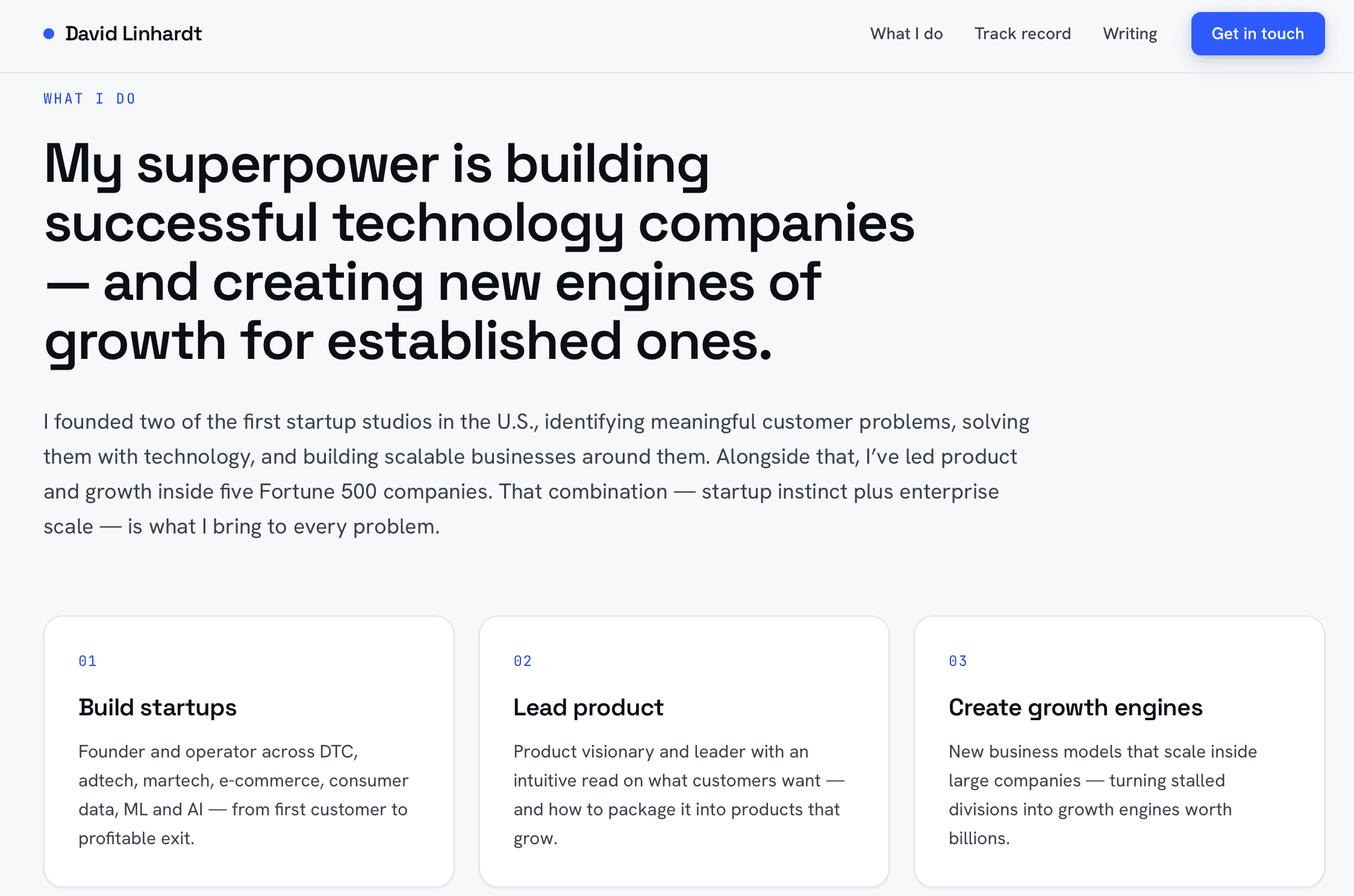 Site — What I do